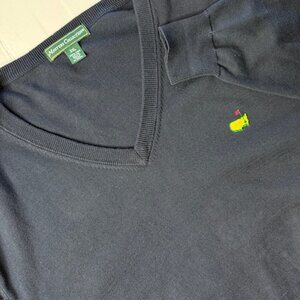 Masters Collection Navy V-Neck Sweater XXL 100% Pima Cotton Augusta National